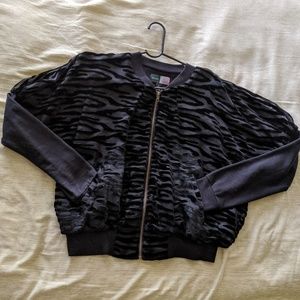 Black Urban outfitters detailed bomber jacket